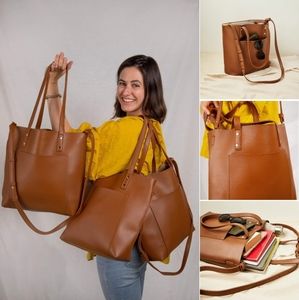 Alltrue Henny + Lev Vegan Leather 2-in-1 Everyday Tote